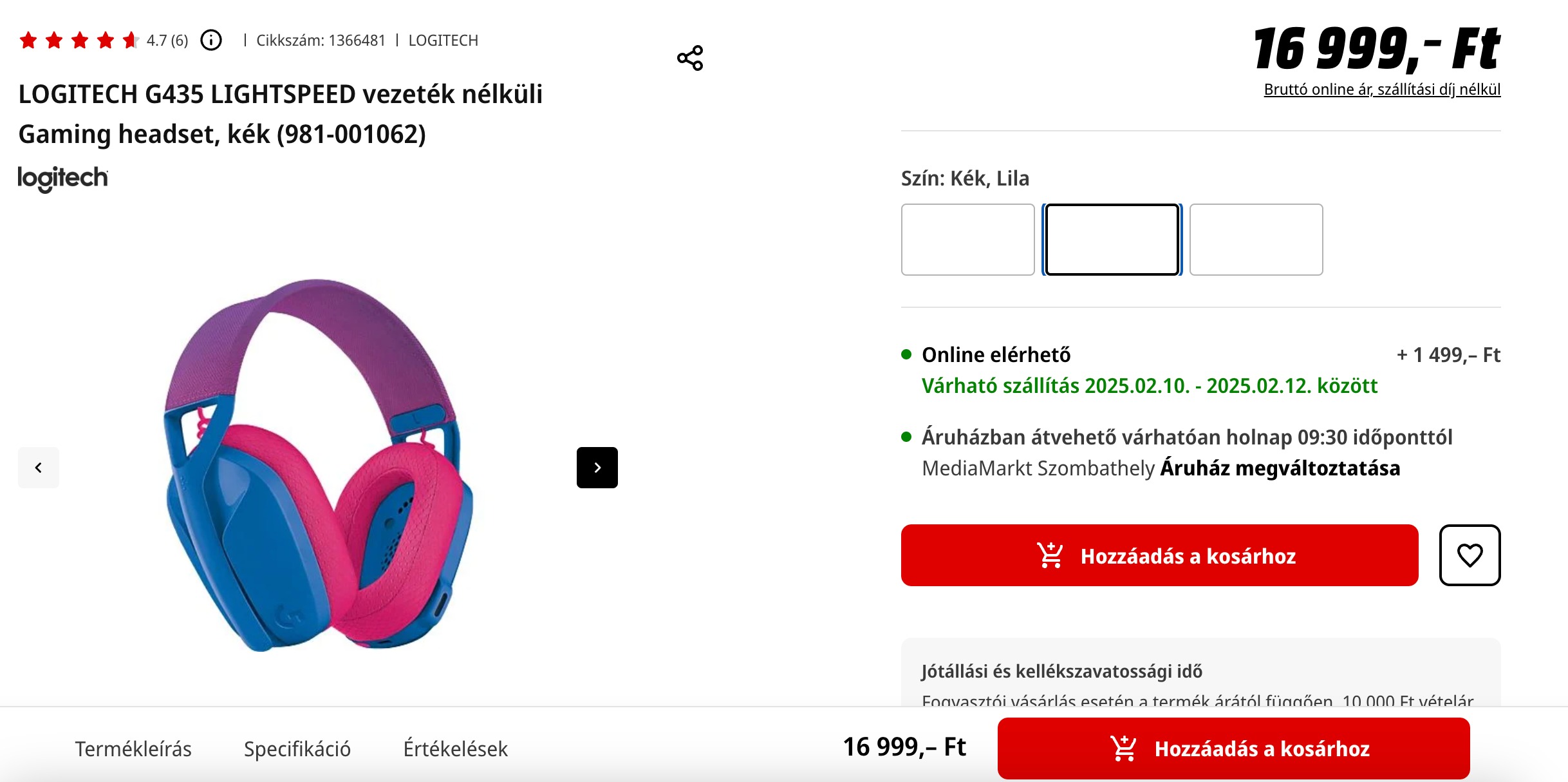 Vezeték nélküli gamer headset