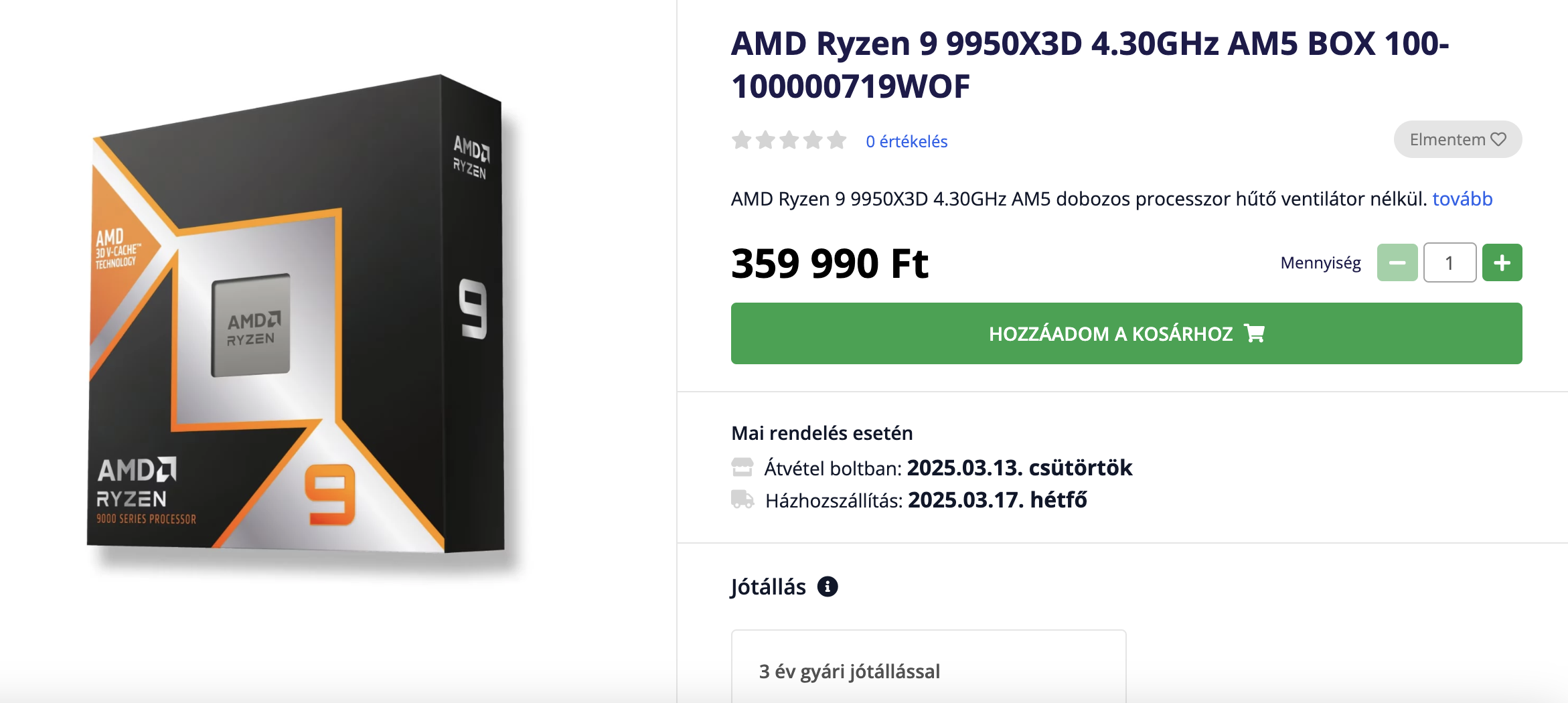 AMD Ryzen 9 9950X3D CPU - iPon