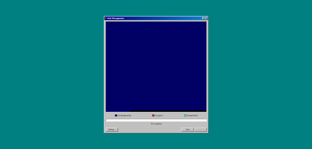 Igazi nosztalgiabomba a Windows 98 töredezettségmentesítő-szimulátor