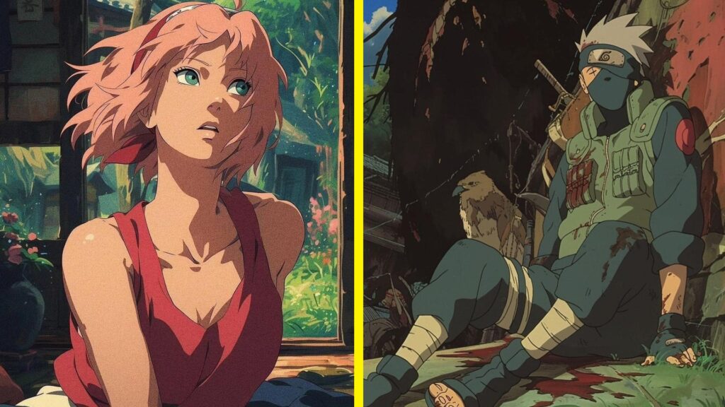 Ilyen csodásan festene a NARUTO, ha a Studio Ghibli készítette volna
