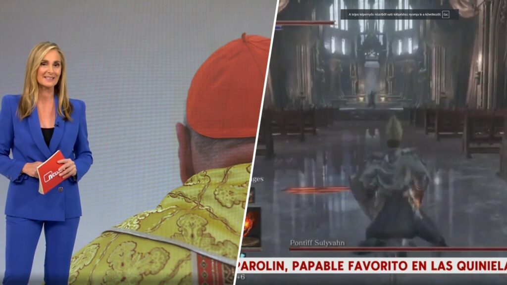 A híradóban a Dark Souls 3-mal mutatták be, hogyan választják meg az új pápát