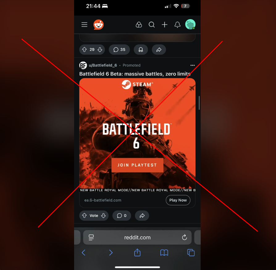 Ne kattints: kamu Battlefield 6 reklámmal lophatják el a Steam fiókod