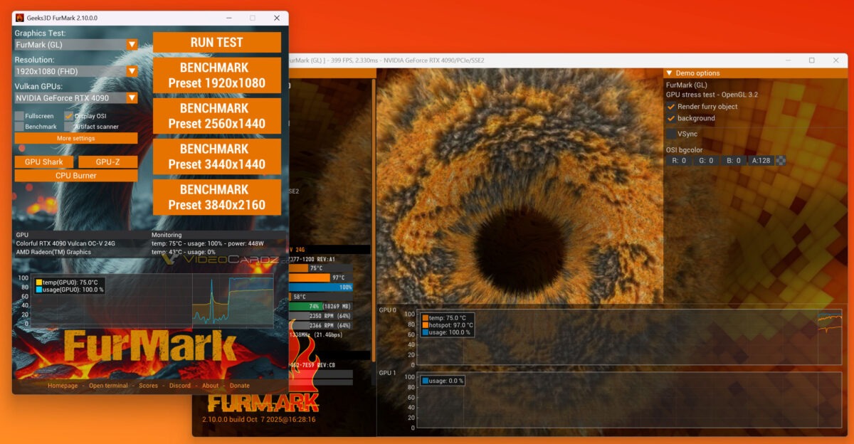 FurMark, a videokártyák kínzója