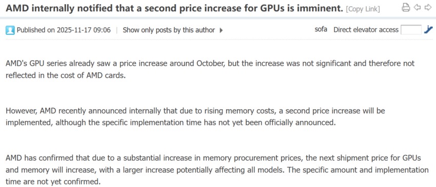 Hamarosan emelkednek az AMD kártyák árai