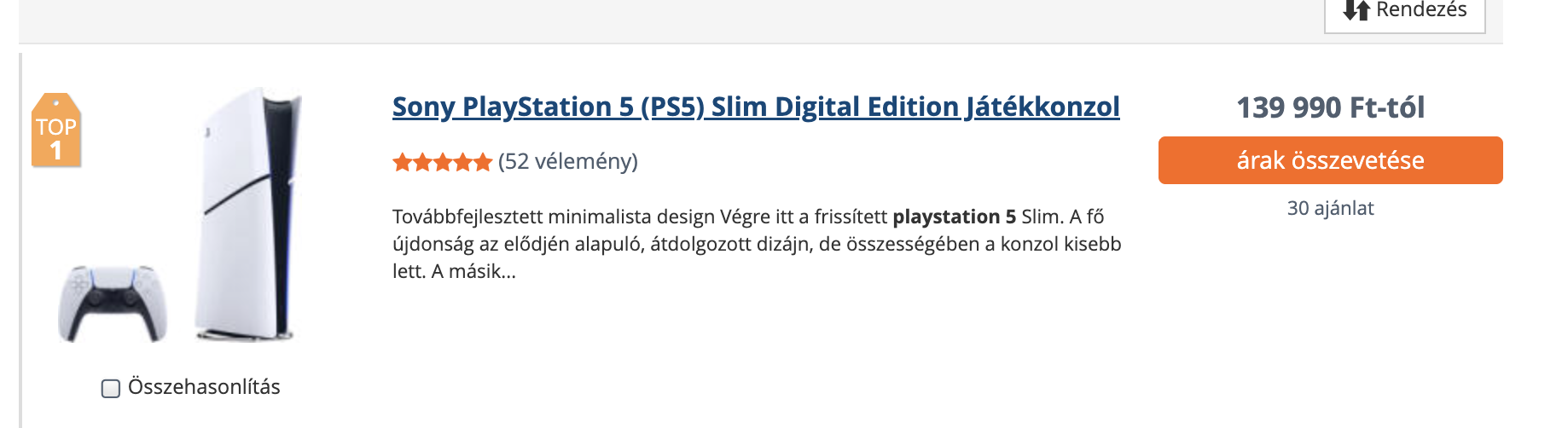 PlayStation 5 árak