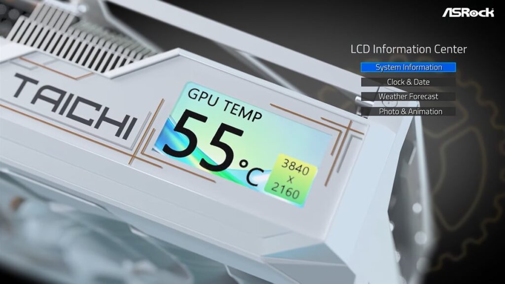 Az ASRock új videokártyájára még egy LCD kijelző is került