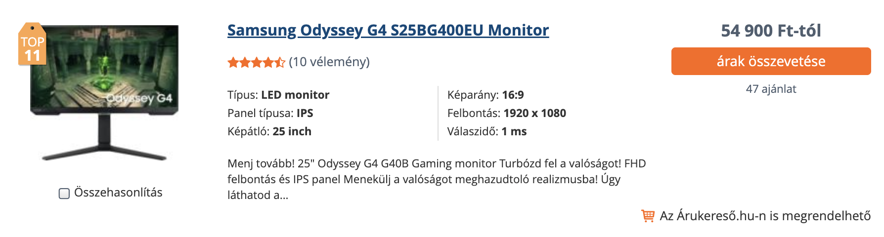 Már 55 ezer forint alá merészkedett a monitor - 2026 január