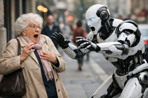 Őrizetbe vettek egy robotot, ami megijesztett egy idős hölgyet