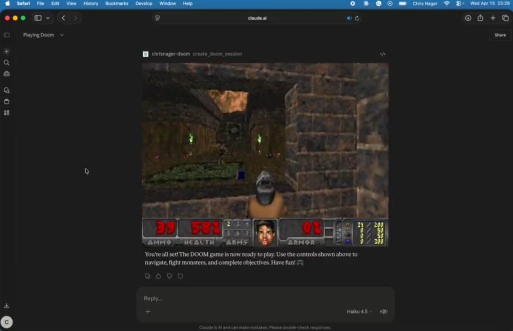 Már a Claude AI-n is fut a Doom, a böngészőn belül