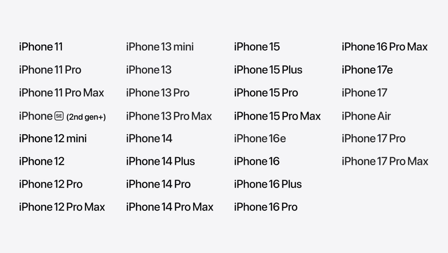 Az Apple hivatalos iOS 27 támogatási listája